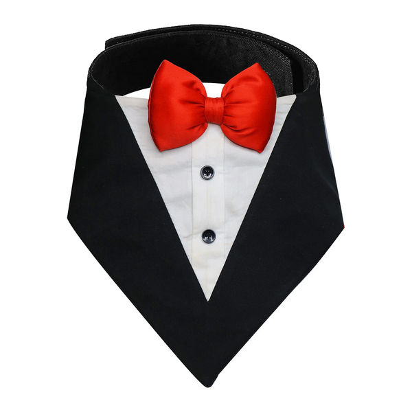 PawsIndia Black and White Tuxedo Suit for Dogs