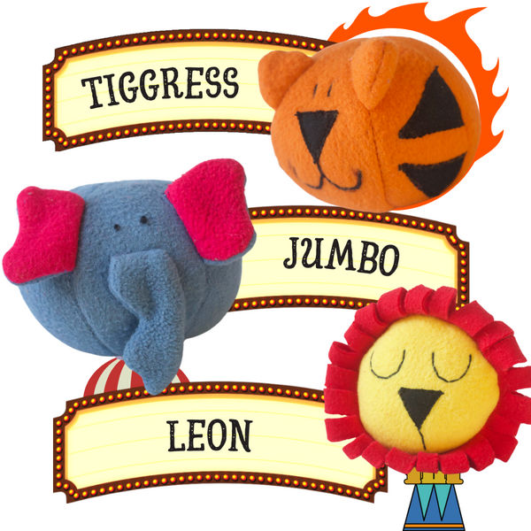 For The Love Of Dog Hide and Seek Squeaky Circus Toy for Dogs