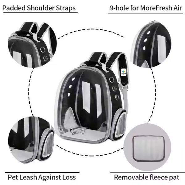 Zoivane Carrier Bag pack for Cats (Black)