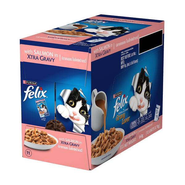 Purina Felix Gravy Lover Salmon Chunks Adult Complete and Balanced Cat Wet Food