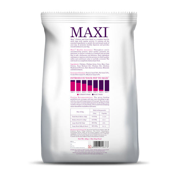 Maxi Adult Chicken and Liver Dog Dry Food