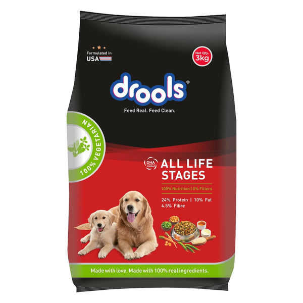 Drools 100% Vegetarian Puppy and Adult Dog Veg Dry Food (All Life Stages)