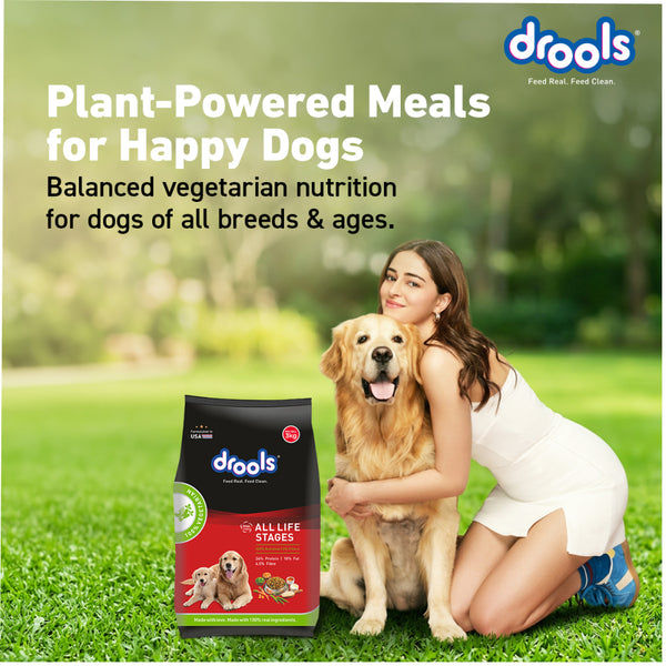 Drools 100% Vegetarian Puppy and Adult Dog Veg Dry Food (All Life Stages)