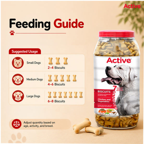 Active Chicken and Vegetables Biscuit Dog Treats (Buy 1 Get 1)