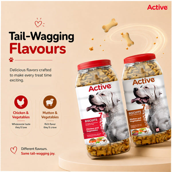 Active Chicken and Vegetables Biscuit Dog Treats (Buy 1 Get 1)