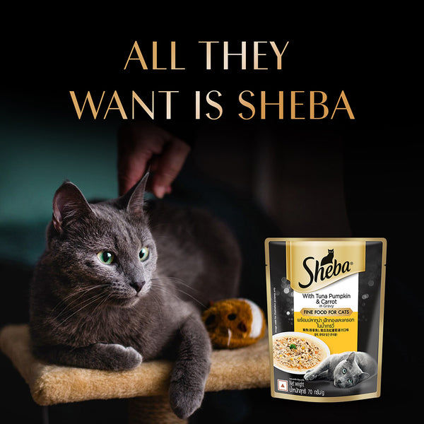 Sheba Tuna Pumpkin & Carrot In Gravy Rich Premium Adult Fine Cat Wet Food