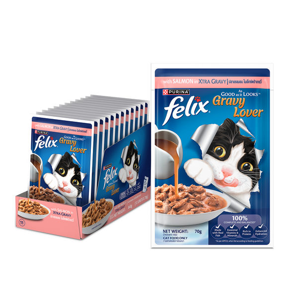 Purina Felix Gravy Lover Salmon Chunks Adult Complete and Balanced Cat Wet Food