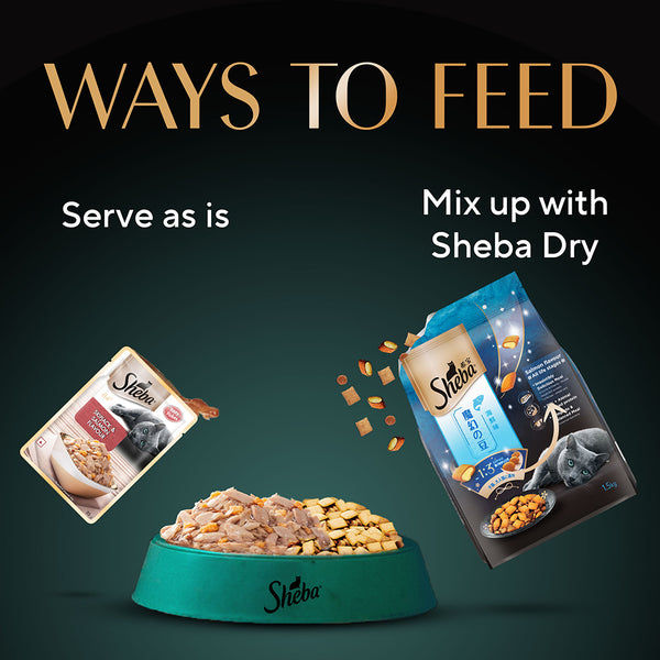 Sheba Skipjack & Salmon Fish Mix Cat Wet Food