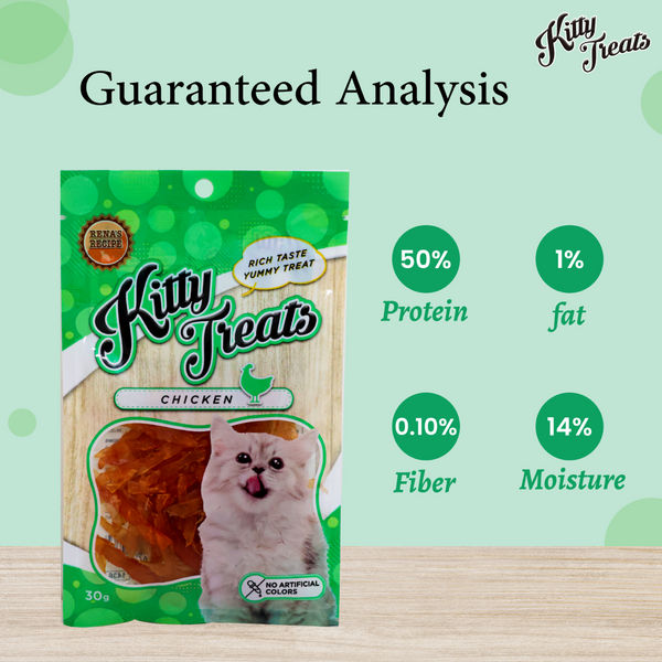 Kitty Treats Soft Chicken Jerky Sliced Cat Treats