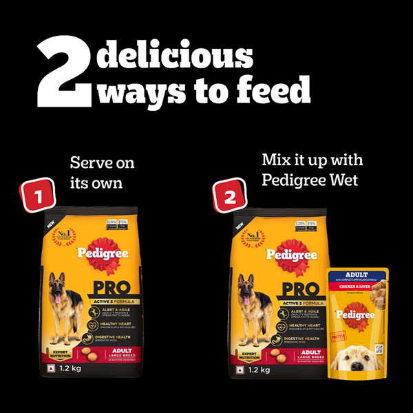 Pedigree PRO Expert Nutrition Active Adult (18 Months Onwards) Large Breed Dog Dry Food