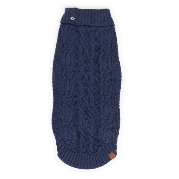 The Happy Lots Chunky Sweaters for Dogs (Dark Blue)