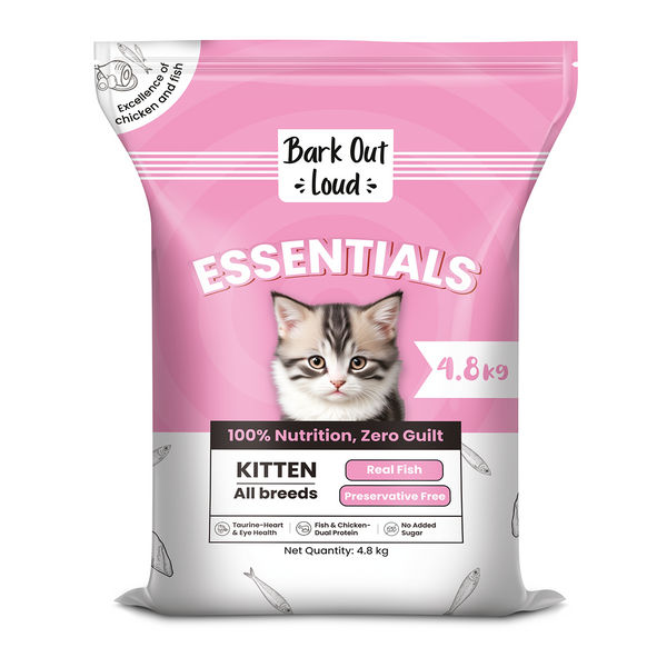 Bark Out Loud Essentials Real Fish Kitten Dry Food