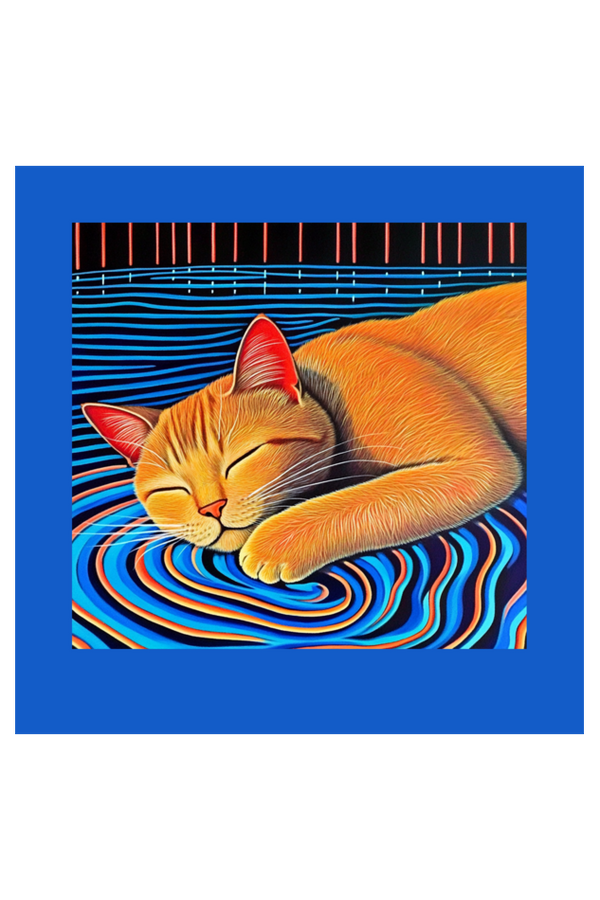 EverythingBoho Cat Dreams Wall Art (Black)
