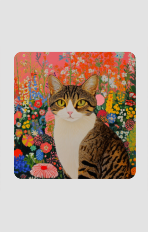 EverythingBoho The Cat Queen Square Shaped Table Coaster