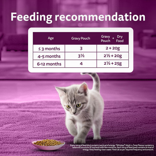 Whiskas Tuna in Jelly Kitten Cat Wet Food (80g)