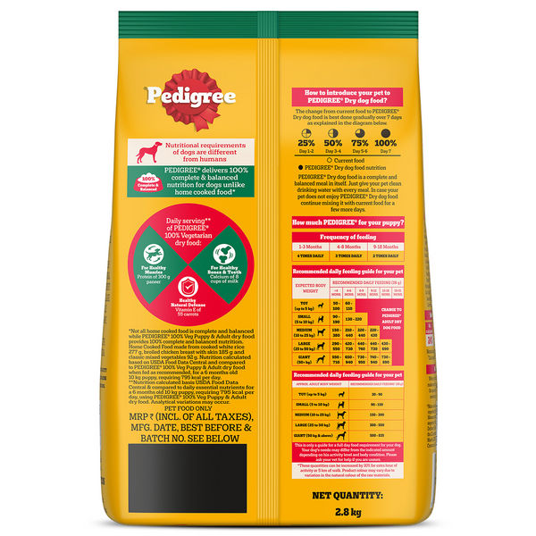 Pedigree 100% Vegetarian Puppy and Adult Veg Dog Dry Food