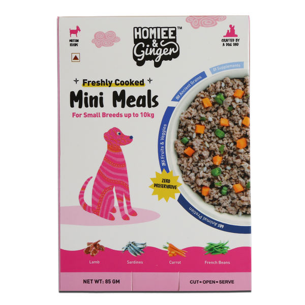 Homiee & Ginger Grain Free Mini Meals Surf & Turf, Fish Feista, Chicken & Barley Food for Dogs Combo