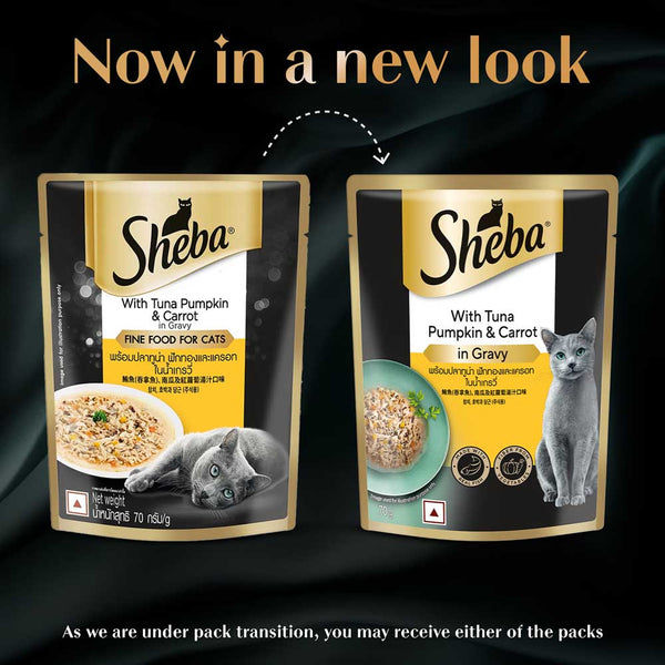 Sheba Tuna Pumpkin & Carrot In Gravy Rich Premium Adult Fine Cat Wet Food