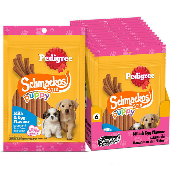 Pedigree Schmackos Stix Milk & Egg Flavour Puppy Dog Treat