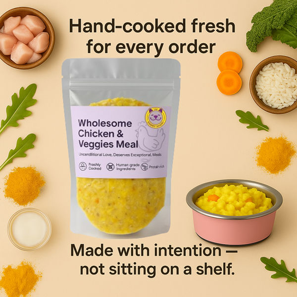The Doggy Bakery Chicken, Mutton, Fish, Paneer and Veggies Home Meal Combo for Dogs