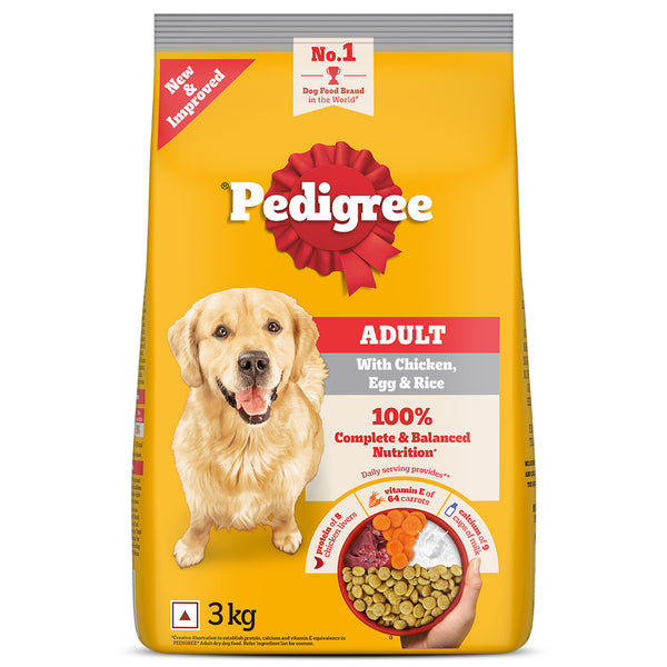 Pedigree Chicken, Egg and Rice Adult Dog Dry Food