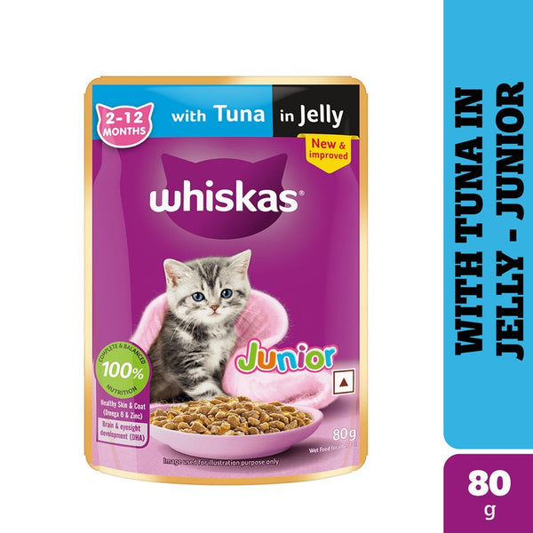 Whiskas Tuna in Jelly Kitten Cat Wet Food (80g)