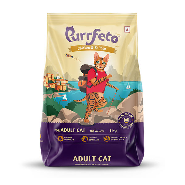 Purrfeto Chicken & Salmon and Chicken & Rice and Tuna Recipe in Jelly and Ocean Fish in Gravy Combo Adult Cat Wet Food
