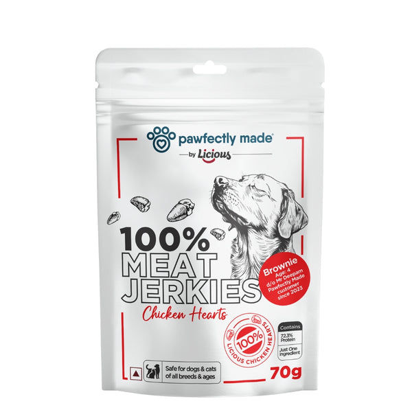 Pawfectly Made By Licious Dehydrated Chicken Heart and Feet Jerky Dog Treat Combo