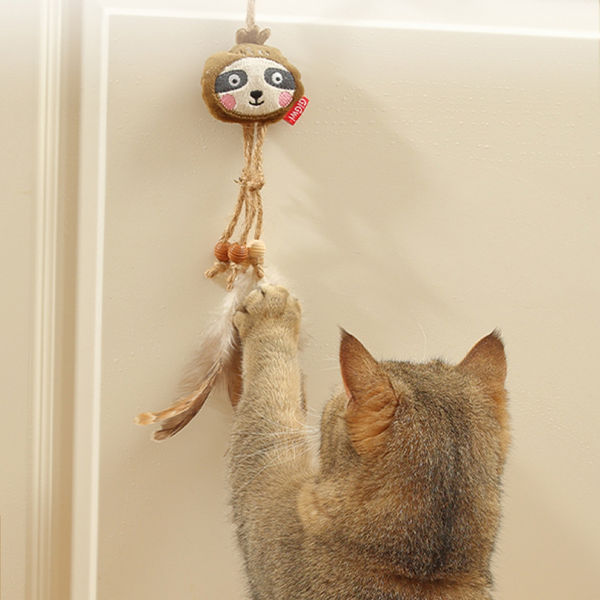 GiGwi Catch and Scratch Eco Line Sloth Toy for Cats