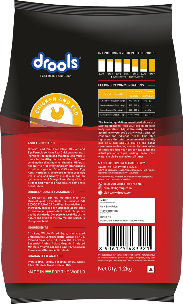Drools Chicken and Egg Adult Dog Dry Food