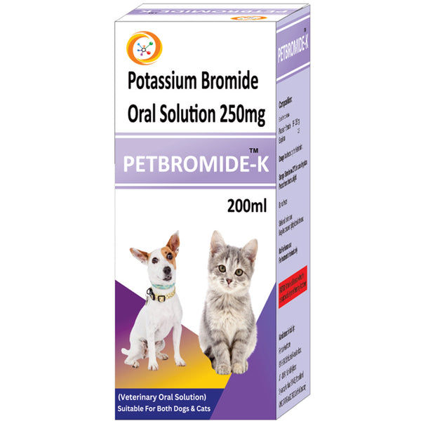 Oriheal Petbromide K (Potassium Bromide) Oral Solution for Dogs and Cats