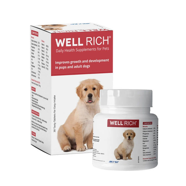 Skyec Well Rich Tab Multivitamin & Mineral Tablets for Puppies and Dogs