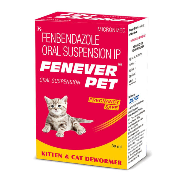 Skyec Fenever Dewormer (Fenbendazole) 30ml for Kitten and Cats