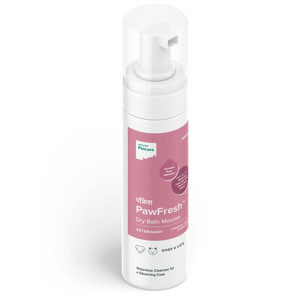 Hester Pawfresh Dry Bath Mousse Waterless Shampoo 190ml for Dogs and Cats