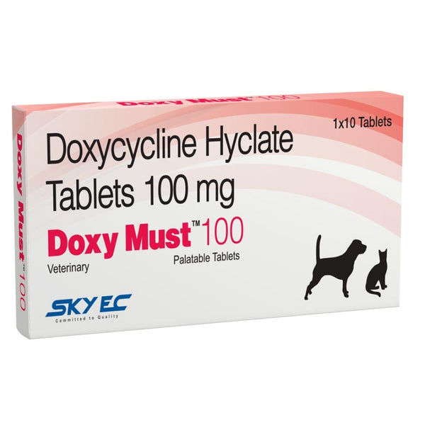 Skyec Doxy Must 100mg (Doxycycline Hyclate)Tablets for Dogs and Cats