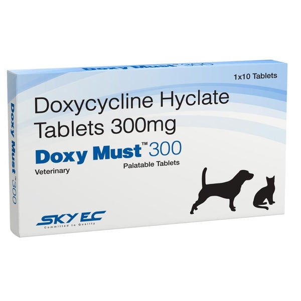 Skyec Doxy Must 300mg (Doxycycline Hyclate) Tablets for Dogs and Cats