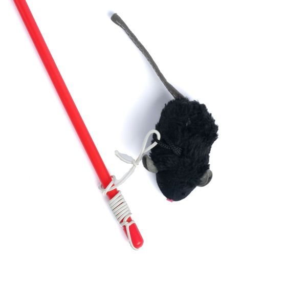 Trixie Squeaky Playing Rod Toy for Cats (Black)