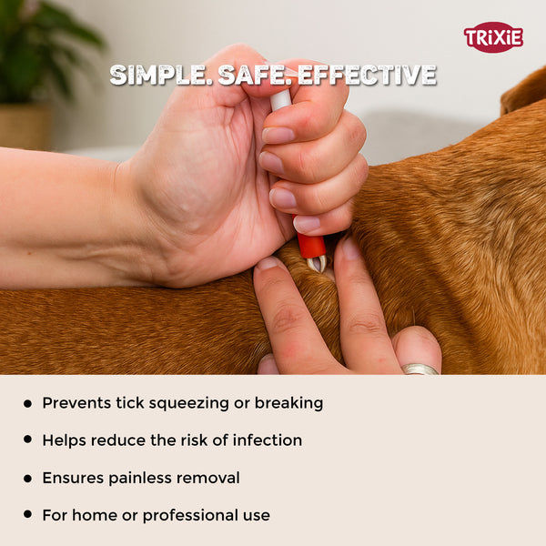 Trixie Tick Tweezers Plastic for Cats and Dogs