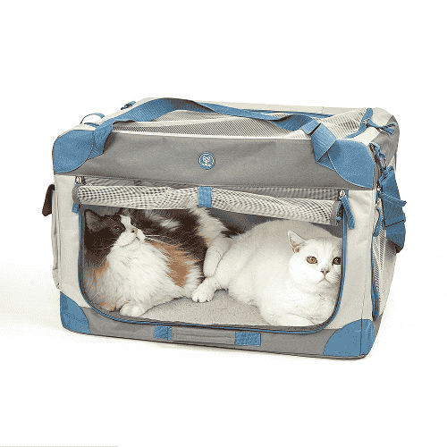 Barkbutler x Fofos Outdoor Camping Carrier for Dogs and Cats (Grey/Blue)