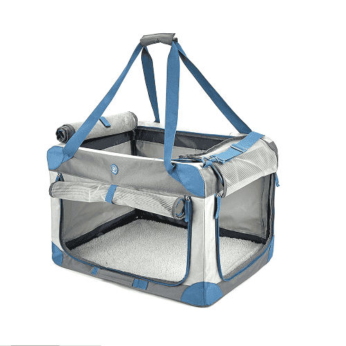 Barkbutler x Fofos Outdoor Camping Carrier for Dogs and Cats (Grey/Blue)
