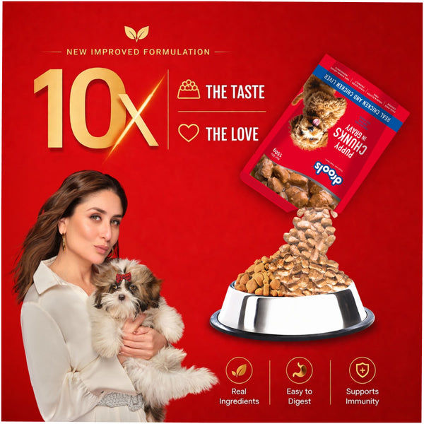 Drools Real Chicken & Chicken Liver Chunks in Gravy Puppy Dog Wet Food