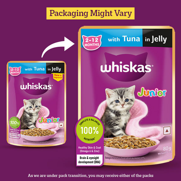 Whiskas Tuna in Jelly Kitten Cat Wet Food (80g)