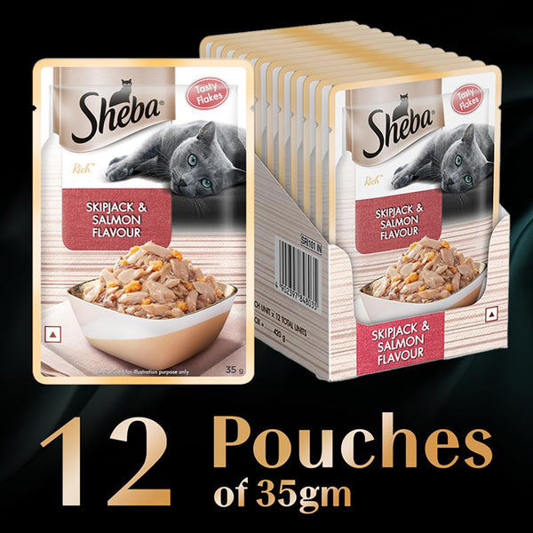 Sheba Skipjack & Salmon Fish Mix Cat Wet Food