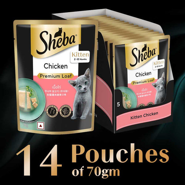 Sheba Chicken Loaf Rich Premium Kitten (2 to 12 Months) Fine Cat Wet Food