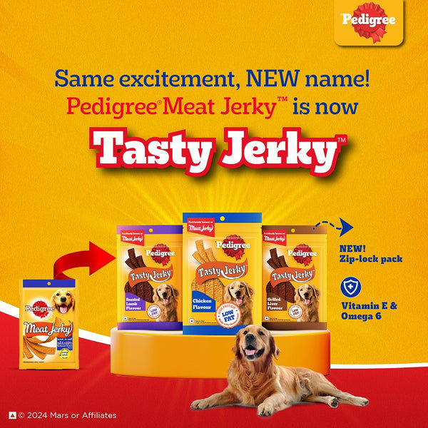 Pedigree Dentastix Oral Care for Adult (Large Breed of 25 kg+) and Grilled Liver Tasty Jerky Dog Treats Combo
