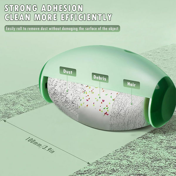 Talking Dog Club Sticky Gel Reusable & Washable Lint Roller for Dogs and Cats (Green)