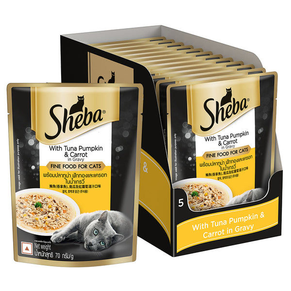 Sheba Tuna Pumpkin & Carrot In Gravy Rich Premium Adult Fine Cat Wet Food