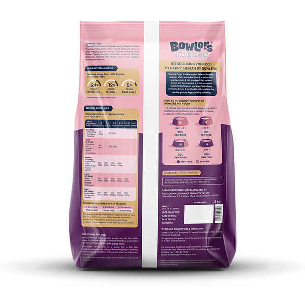 Bowlers Chicken and Milk Nutrimax Puppy Dog Dry Food