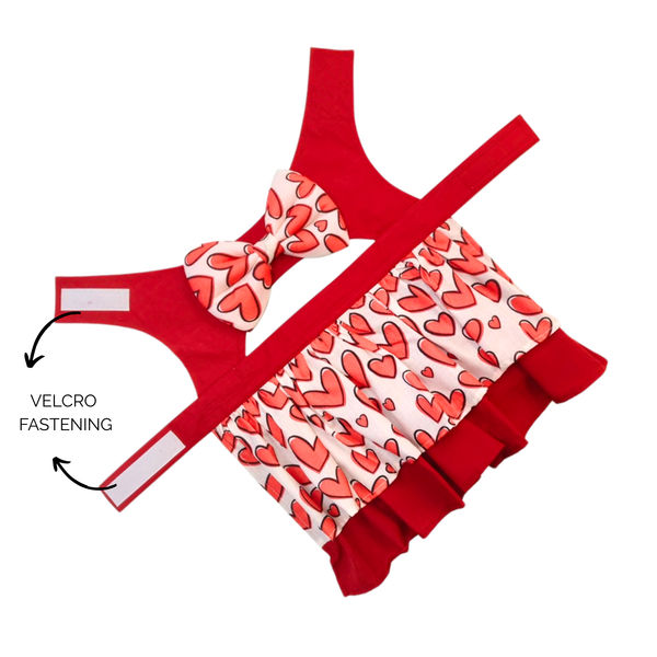 Dogobow Hearty Dress for Dogs (Red)