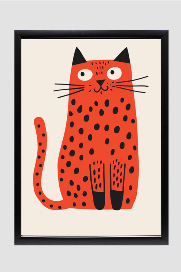 EverythingBoho Cutie Cat Wall Art (Black)